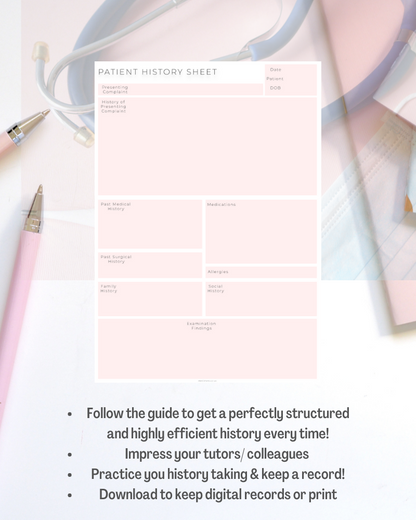 The Ultimate Medical Student Bundle – Pharm, History, Anatomy & Revision Templates (PDF)