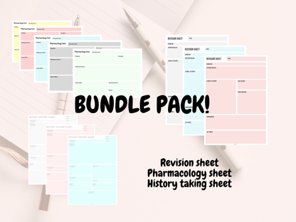 The Ultimate Medical Student Bundle – Pharm, History, Anatomy & Revision Templates (PDF)